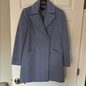 Topshop Soft Blue Teddy Jacket